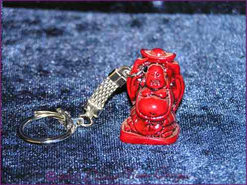 FENG SHUI Laughing Buddha of Prosperity Key Ring RED (B) FENG SHUI Laughing Buddha of Prosperity Key Ring RED (B)