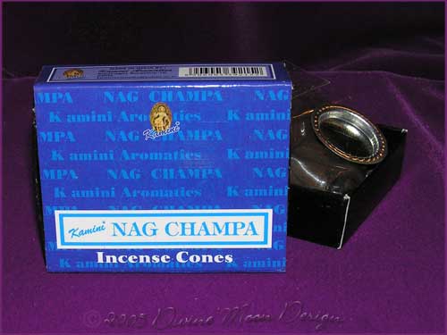 Box of Kamini Aromatics INCENSE CONES - NAG CHAMPA Box of Kamini Aromatics INCENSE CONES - NAG CHAMPA