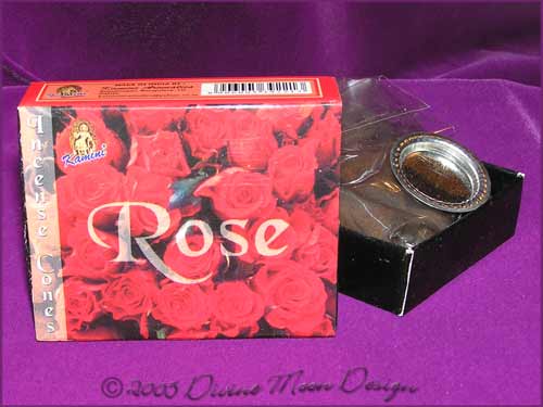 Box of Kamini Aromatics INCENSE CONES - ROSE Box of Kamini Aromatics INCENSE CONES - ROSE