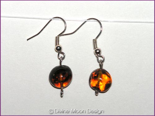 EARRINGS - AMBER (Cognac, Medium #2) EARRINGS - AMBER (Cognac, Medium #2)