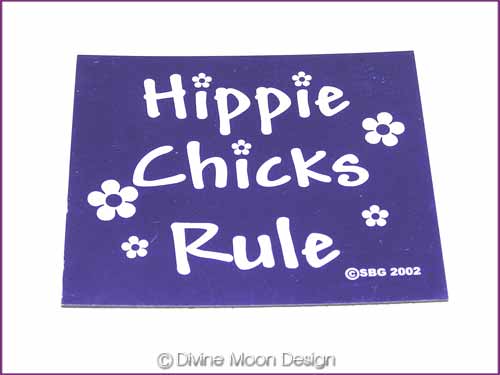 FRIDGE MAGNET Oz Made 12A) PURPLE - Hippie Chicks Rule FRIDGE MAGNET Oz Made 12A) PURPLE - Hippie Chicks Rule