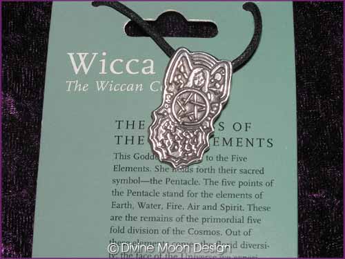 WICCA Jewellery Pendant H) Goddess of 5 Elements & Pentacle WICCA Jewellery Pendant H) Goddess of 5 Elements & Pentacle