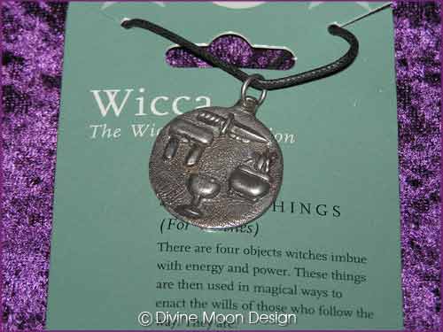 WICCA Jewellery Pendant J) 4 Sacred things - For Witches WICCA Jewellery Pendant J) 4 Sacred things - For Witches